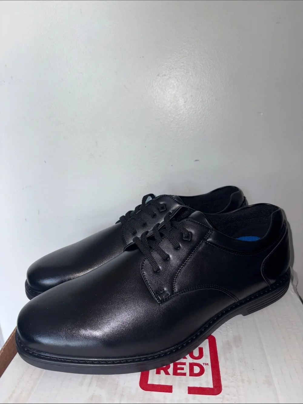 Nunn Bush Black Leather Men’s Lace-Up Dress Shoes size 12W